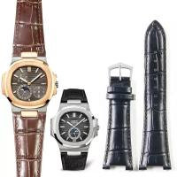 ราคา Genuine Leather Watch Band For Patek Philippe 5711 5712G Nautilus Watchs Men Women Concave convex mouth Watch Strap 25-12mm (50510217143)