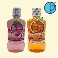 ราคา Mybacin Flavor Junior Mouthwash with Fluoride มายบาซิน ฟลูออไรด์ น้ำยาบ้วนปากสูตรผสมฟลูออไรด์ กลิ่นส้ม สตรอเบอร์รี่ (27278882238)