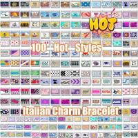 ราคา Y2K ดอกไม้สีเขียวมะนาวทับทิมดอกทานตะวันอิตาเลี่ยน Charm Link Fit 9 มม.สแตนเลสสตีลหวานสร้อยข้อมือเครื่องประดับทํา DIY (48658815547)