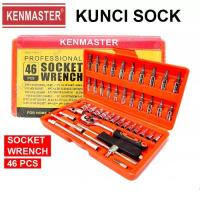 ราคา (KENMASTER) ประแจถุงเท้า 46 ชิ้น ชุดบ๊อกซ์ 1/4 INCH ครบชุด 46 ชิ้น (27687911172)
