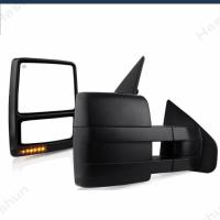 ราคา For 2007-2014 Ford F150 Pickup Towing Mirrors Compatible Power Heated with LED Signal and Puddle Li (45104151785)