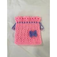 ราคา กระเป๋าสตางค์ กระเป๋าไหมพรม สีชมพู ใหม่ ขนาด 12x14 ซม. (45856066141)