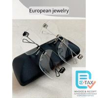ราคา Balenciaga Rimless Square Eyeglasses กรอบแว่นสายตา สวยมาก BB0113O (42331631902)