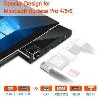 ราคา พอร์ตอีเธอร์เน็ต Microsoft Surface Pro 3/4/5/6 1000Mbps, 4K HDMI, พอร์ต USB 3.0 2 พอร์ต, อะแดปเตอร์ฮับ USB 3.0 การ์ด SD/TF (44960089904)