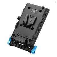 ราคา A2ho) Andoer V Mount V-lock แบตเตอรี่แผ่นอะแดปเตอร์ 15 มม.Dual Hole Rod Clamp DMW-DCC8 Dummy แบตเตอรี่สําหรับ Panasonic G6 G7 G80 G81 G85 FZ2500 FZ2000 FZ300 กล้องวิดีโอ L (29170202882)