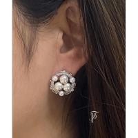 ราคา Top luster 4mm/ 7 mm freshwater pearl gold plated sterling silver 925 stud earrings (42281049050)
