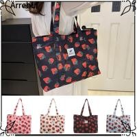 ราคา AREBUL Strawberry Tote Bag, Casual Trend Womens Shoulder Bag, Strawberry Print Large Capacity Casual Shoulder Bag (44660537907)
