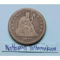 ราคา USA 25 Cents "Seated Liberty Quarter" ปี 1877 (24208537647)