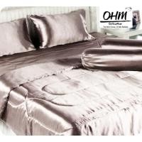 ราคา OHM ผ้าปูที่นอนและผ้านวม ผ้าเครปซาติน 220 เส้น ขนาด 7 ฟุต 6 ชิ้น (สีน้ำตาลเทา) (1099584249)