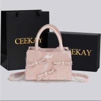 ราคา กระเป๋าถือ Ceekay ของแท้ - กระเป๋าสะพายข้างหนังกํามะหยี่ลายโบว์คุณภาพสูงประณีตอ่อนโยนและผู้หญิง (29690332473)