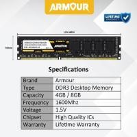 ราคา Armour 8GB DDR3 1600Mhz Longdimm 8GB DDR3 PC12800 คอมพิวเตอร์ Ram (57160779064)