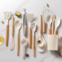 ราคา 14Pcs Heat Resistant Silicone Kitchenware Cooking Utensils Set Kitchen Non-Stick Cooking Utensils Baking Tools With Stor (27663034395)