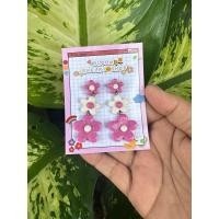 ราคา ต่างหูงานดินปั้นดอกไม้3ชั้น (22959310987)