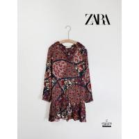 ราคา เดรสกระโปรงสั้น คอกลมแขนยาว ZARA Girls แต่งระบายปลายกระโปรง ลายดอกไม้ สีแดงขาวกรมท่า สภาพ85% (25596853551)