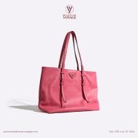 ราคา P R A D A Soft Saffiano Tote Bag Pink DC15 (23369261969)