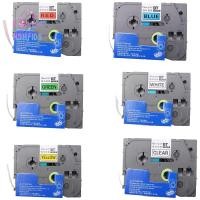 ราคา 6PCS 12 มม.TZe131 TZe231 TZe431 TZe531 TZe631 เทป Lableing สําหรับ Brother P-Press PT-D210 PT-H110 PT-D600 เครื่องพิมพ์ (44960609700)