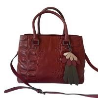 ราคา Pierre Cardin กระเป๋าถือหนังแท้สีแดง (29841822386)