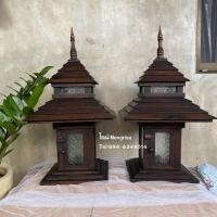 ราคา โคมไฟไม้สัก โคมไฟหัวเสา โคมไฟสนาม (งานไม้สักแท้ ขนาดใหญ่) (5694212590)