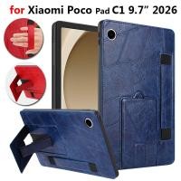 ราคา สําหรับ Xiaomi Poco Pad C1 2026 9.7 นิ้วสําหรับ Redmi Pad 2 4G Pad 2 SE 9.7 "Poco Pad X1 11.2" MI Pad 8 7 Pro Pad 8 7 11.2 นิ้ว SE 8.7 "แท็บเล็ตRetro PU หนัง TPU ฝาครอบขาตั้งไฮบริด (57961458426)