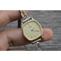 ราคา นาฬิกา Vintage มือสองญี่ปุ่น Seiko ชุบทอง 1400 7130 ผู้หญิง ระบบ Quartz ทรง8เหลี่ยม 23มม ของแท้ (20787643217)