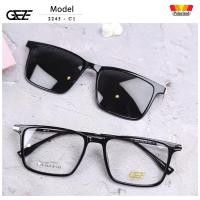 ราคา กรอบแว่นสายตา GEZE Clip-On รุ่น 2245 - C1 เต็มกรอบสีดำ คลิปออนแม่เหล็ก เลนส์กันแดดPolarized (27657378996)