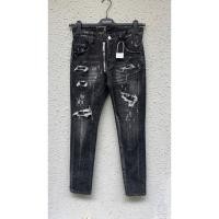 ราคา Mens Down Jeans D2 Logo Back Pocket – Artistic Ripped Black Wash – High Quality Denim – รหัส D2-01 (58104750901)