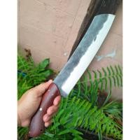 ราคา มีดแรมโบ้ (Rambo knife) มีดแคมป์ มีดคัตติ้ง มีดทำสวน มีดเดินป่า 10.6” Sup9 full tang ผิวไฟ ด้ามไม้พะยูง หมุดโมเสค (23250607198)