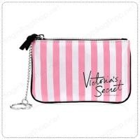 ราคา Victoria's Secret Beauty Rush Mini Bag in Pink and White Stripe (279545040)