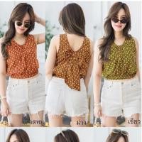 ราคา ผ้าไทยเสื้อคอกระเช้า แต่งโบว์หลัง จั้มเอว ทรงน่ารัก เนื้อผ้าผ้าถุงลายไทย เนื้อผ้าดีค่ะ ใส่รับสงกรานต์ (16939315799)