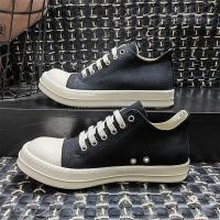 ราคา Rick Owens รองเท้าผ้าใบ Low-Top รองเท้าผ้าใบผู้ชายแบบผูกเชือก (43371554619)
