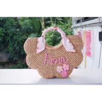 ราคา กระเป๋าสานผักตบชวา กระเป๋าสานติดชื่อ (7847447116)