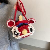 ราคา ♞2024 กระเป๋าปีใหม่สีแดงแนวโน้มแห่งชาติกระเป๋าสิงโตทำด้วยมือหัวเสือกระเป๋าขนสัตว์สำเร็จรูปเด็กผู (25608976088)