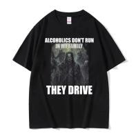 ราคา SAYA Alcohol ผู้ใช้ไม่มีในครอบครัว คนขับรถเร็ว เสื้อยืด Mens Hard Frame Funny Meme (28794497025)