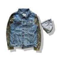 ราคา Pull&Bear Camo Hooded 4 Pockets Denim Jacket รอบอก 40” (16657617617)