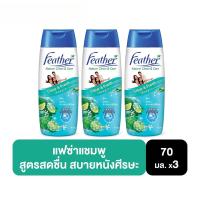 ราคา [แพ็ค3] Feather Nature Clean & Care Shampoo 70ml. แฟซ่า เนเจอร์ คลีน แอนด์ เฟรช แชมพู 70มล. (45861753246)