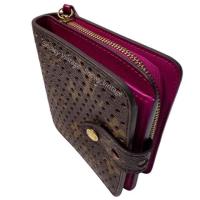 ราคา LOUIS VUITTON Limited Edition Monogram Perforated Fuchsia Zipped Compact Wallet M 95188 (43326022689)