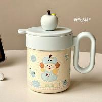 ราคา กระบอกน้ำร้อน กระบอกน้ำเก็บความเย็น แอปเปิล กระติกน้ําร้อน ถ้วยความจุขนาดใหญ่ 2025 ถ้วยน้ําน่ารักสไตล์ใหม่พร้อมฟางถ้วยซับเซรามิกแบบพกพาแบบพกพา (51909770067)
