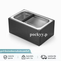 ราคา เคาะกากกาแฟ ขนาดใหญ่ ถังเคาะกากกาแฟ ไม้ ที่เคาะกาก ถังทิ้งกากกาแฟ กล่องไม้เคาะกากกาแฟ สีไม้เข้ม (13252307924)
