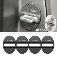 ราคา [ส่งไว มีCOD] Ford/ฟอร์ด ฝาครอบล็อคสลักประตูรถ,4/2/1ชิ้นคาร์บอนไฟเบรการดูดซึมช็อกรถสลักประตูฝาครอบป้องกัน,ลดเสียงรบกวนล็อคยานยนต์ป้องกัน,สากลสําหรับรถกระบะ รถเอสยูวี รถบ้าน (สีดํา) (54361833017)