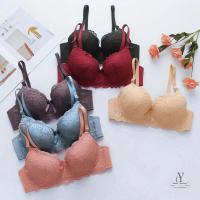 ราคา CY 338 34-40 ถ้วย AB Push Up ชุดชั้นในลูกไม้แบบมีสายชุดชั้นในระบายอากาศ Push Up Bra Comfort / BAJU DAALM PEREMPUAN BESI LEISE (50960728146)