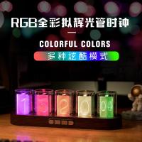 ราคา E-Commerce ขายร้อน ขายร้อน RGB Luminous Tube นาฬิกาเดสก์ท็อป Creative เครื่องประดับนาฬิกาดิจิตอล (51408395429)