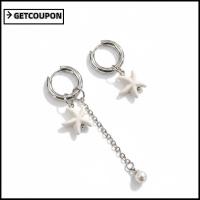 ราคา GETCOUPON ต่างหูปลาดาว, Ocean Resort สไตล์จี้ปลาดาวจี้ต่างหูแฟชั่นสีขาวสี Creative Design Star ต่างหูวันหยุด (47711831990)