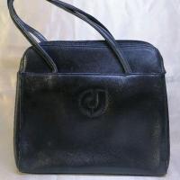 ราคา CHARLES JOURDAN​ กระเป๋าถือหนังสีดำ (MADE IN FRANCE)​ (23464689461)