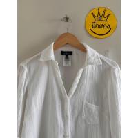 ราคา เสื้อเชิ้ตขาวทรงยาว ลุคมินิมอล Brand Talbots Size XS สภาพ 100% สั่งสินค้าจากป้ายวงกลม ต่างสี รบกวนสั่งคนละออเดอร์ (46006464223)