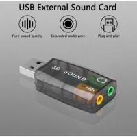 ราคา หูุฟังHot Mini 3D USB Sound Card 5.1 Channel Card Adapter 3.5มม.ลำโพงไมโครโฟนหูฟังสำหรับแล็ปท็อป PC (22071833101)