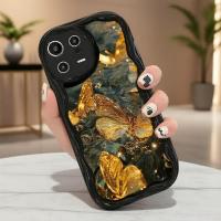 ราคา เคสลายผีเสื้อสีทองและครีมสําหรับ iPhone 11 12 13 14 15 Pro Max XR XS Max 7 8 SE Plus (45406569636)