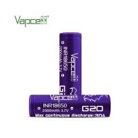 ราคา Vapcell[ได้ถ่าน2ก้อน]สีม่วงG20 INR18650 2000mAh 3.7V 30Aของแท้ เช็คโค๊ตได้ (12075507737)