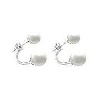 ราคา TANITTgems ต่างหูไข่มุกแก้วญี่ปุ่นดีไซน์เก๋- สีขาว (3371050311)
