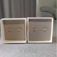 ราคา VELLA Swarovski Luxury Blink Earing วาเลนไทน์แหวนหูวันเกิดผู้หญิงต่างหูเงินทองเครื่องประดับคริสตัล Wanita (26579995480)