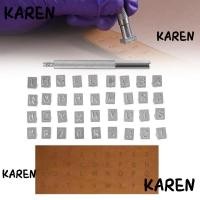ราคา KARENGOODS เครื่องมือปั๊มหนัง, 10 หมายเลข DIY ตัวอักษรปั๊มชุด, Punch ชุดงานฝีมือทําด้วยมือหนังหัตถกรรม 33 ชิ้น/37 ชิ้นหนังหัตถกรรมเครื่องมือ (44953377869)